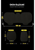 Seat Leon 1M 1998-2004Terletmez Kaymaz Keten Oto Minder Kılıf Komple Set ( 7 Parça ) Gri