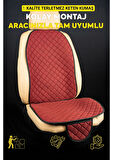 Fiat Doblo PanelVan 2001 - 2009 Terletmez Kaymaz Keten Oto Minder Kılıf Komple Set (7 Parça) Kırmızı
