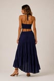 Asimetrik Kesim Boho Maxi Etek