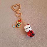 Noel Baba Murano Kalpli Anahtarlık