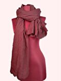 NEOWEAR Bambu Kraşlı Özel Dokulu Şal Bordo