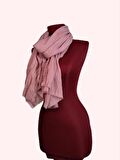 NEOWEAR Bambu Kraşlı Özel Dokulu Şal Pembe