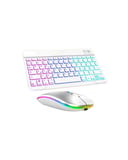 Aydınlatmalı Kablosuz Klavye Mouse Seti Bluetooth Bağlantılı Çoklu Cihaz Uyumlu