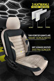 Dacia SANDERO STEPWAY 2012-2021Uyumlu Oto Koltuk Kılıfı Comfort Serisi - Siyah-Bej
