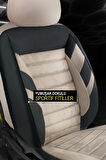 FORD TRANSIT CONNECT 2002-2013Uyumlu Oto Koltuk Kılıfı Comfort Serisi - Siyah-Bej