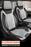 DACIA DACIA SANDERO STEPWAY 2012-2021Uyumlu Oto Koltuk Kılıfı Platinium Serisi -  Gri