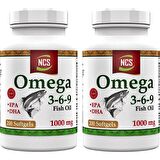 Ncs Omega 3 6 9 Balık Yağı 1000 Mg 200 Softgel Evening Primrose Oil Keten Tohumu Yağı Epa Dha 2 Adet