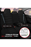 OPEL CORSA 2000-2006Uyumlu Oto Koltuk Kılıfı Sport Carbon Serisi - Siyah