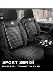 AUDI A1 2018- HBUyumlu Oto Koltuk Kılıfı Sport Serisi Jakar - Beyaz