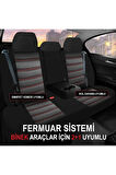 AUDI A4 2008-2016 SDUyumlu Oto Koltuk Kılıfı Sport Serisi Jakar - Kırmızı