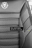 DACIA SOLENZA 2003-2005 Uyumlu Oto Koltuk Kılıfı Sport Serisi Jakar - Siyah