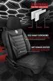 SEAT LEON 2006-2013 Uyumlu Oto Koltuk Kılıfı Sport Serisi Jakar - Siyah