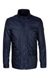 Erkek Baharlık Mont Lacivert Dik Yaka Rüzgar Ve Su Itici Slim Fit Mevsimlik NCS JEANS 4502