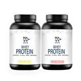 Navy Plus Nutrition 2 Adet 2300 Gr Whey Protein Tozu (Çilek ve Muz Aromalı)