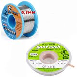 Mchanic Soldering Lehim Teli 0,5Mm Ve Lehim Emme Teli Seti cp1515 İKİLİ