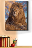 Sayılarla Boyama Seti Kasnaklı Aslan Kral 40 X 50 Cm