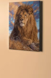 Sayılarla Boyama Seti Kasnaklı Aslan Kral 40 X 50 Cm