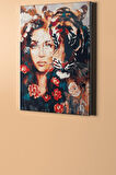 Sayılarla Boyama Seti Kasnaklı Kaplan Ve Kadın 50 X 65 Cm