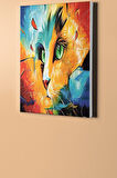Sayılarla Boyama Seti Kasnaklı Renkli Kedi 2 40 X 50 Cm