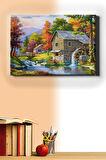 Sayılarla Boyama Seti Kasnaklı Değirmenli Ev 60 X 75 Cm