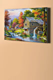 Sayılarla Boyama Seti Kasnaklı Değirmenli Ev 60 X 75 Cm