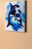Sayılarla Boyama Seti Kasnaklı Balinaların Dansı 40 X 50 Cm