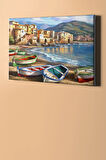 Sayılarla Boyama Seti Kasnaklı Kayık Liman 40 X 50 Cm