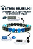 Stres Bilekliği Hematit Oniks Akik Doğal Taş Bileklik