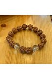 Rudraksha(rudrakşa)tohumu Ve Kristal Kuvars Bileklik