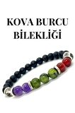 Doğaltaş - Kova Burcu Bileklik - Ametist - Yeşim Taşı - Akik - Kristal Kuvars - Doğaltaş Bileklik