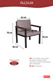 NEOKAS Bahce Mobilyası, Modern Balkon Mobilyası, Kafe Oturma Takımı, Teras Koltugu, 1 Tekli Koltuk