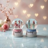 Nevamel® Love Story Mini Kar Küresi - Işıklı - 7x4 cm - Pilli Romantik Hediye