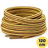 120 cm Koyu Sarı Kahverengi, Fitilli Yuvarlak Bot Bağcığı, Extra Sağlam Bağcık, Ayakkabı Bağcığı