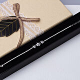 3'lü Çiçek Model Zirkon Taşlı 925 Ayar Gümüş Kadın Bileklik