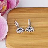 Göz Model Zirkon Taşlı 925 Ayar Gümüş Kadın Küpe