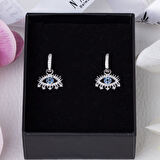 Göz Model Zirkon Taşlı 925 Ayar Gümüş Kadın Küpe