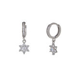 Çiçek Model 925 Ayar Gümüş Zirkon Taşlı Kadın Küpe 