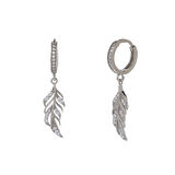 Yaprak Model-2 925 Ayar Gümüş Zirkon Taşlı Kadın Küpe