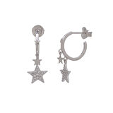 Yıldız Model-2 925 Ayar Gümüş Zirkon Taşlı Kadın Küpe