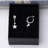 Yıldız Model-2 925 Ayar Gümüş Zirkon Taşlı Kadın Küpe