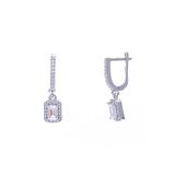 4-6 mm Baget Taşlı 925 Ayar Gümüş Kadın Takı Seti 