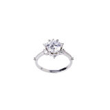 7 mm Zirkon Taşlı Lotus-Çiçek Model 925 Ayar Gümüş Üçlü Kadın Takı Seti