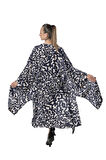 Özel Tasarım Krep Viskon Uzun Kimono - Dama