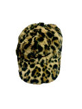 Leopar Desenli Peluş Şapka Kep