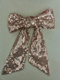 Rose Pullu Payetli Klipsli Fiyonk Toka - Handmade