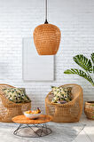 Bohem Bambu Boja Pendant Sarkıt Avize Lamba 25 cm - Iskandinav, Modern, Bohem, Rattan Aydınlatma
