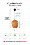 Bohem Bambu Boja Pendant Sarkıt Avize Lamba 25 cm - Iskandinav, Modern, Bohem, Rattan Aydınlatma