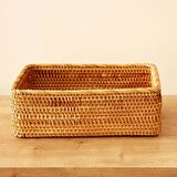Bohem Saklama Kutusu 30x19x9 cm, Sepet, Peçetelik Iskandinav, Modern, Rattan