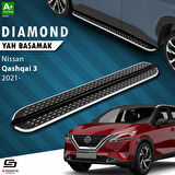 S-Dizayn Nissan Qashqai 3 Diamond Krom Yan Basamak 173 Cm 2021 Üzeri A+ Kalite