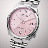 Citizen NJ0200-50Z Erkek Kol Saati | 37 mm Paslanmaz Çelik Kasa, Pembe Kadran, Otomatik Mekanizma